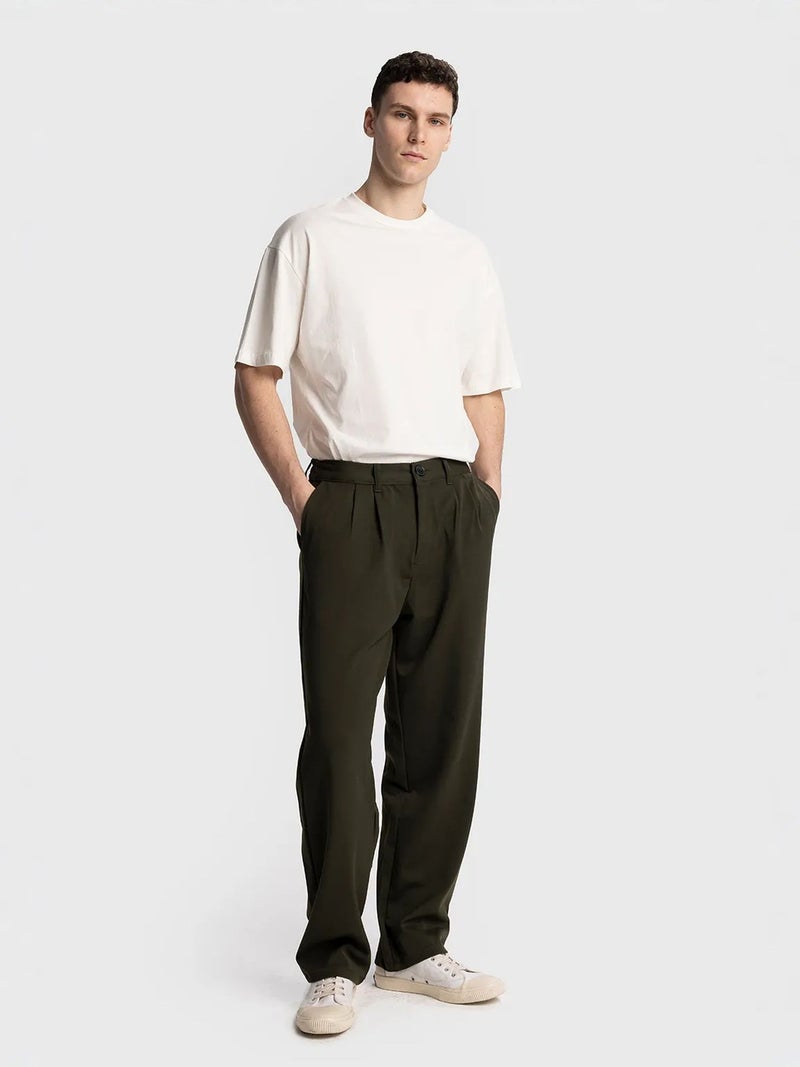 GIESTO Pleated Straight Leg Pants - Image 1